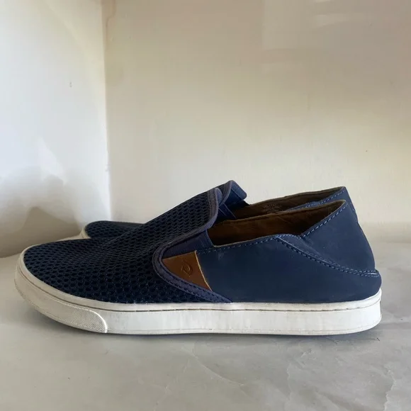 Olukai Dede Pehuea blue slip on shoes women's size 9 mesh sneakers - Picture 3 of 7